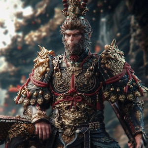 Black Myth Wukong Destined One Painted 3D Model Collectible