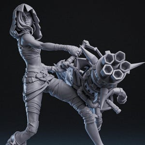 Kit fai da te per la figura 3D non dipinta di Arcane Fractured Jinx