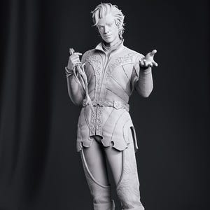 Baldur&#39;s Gate 3 Astarion Unpainted 3D Figure DIY Kit