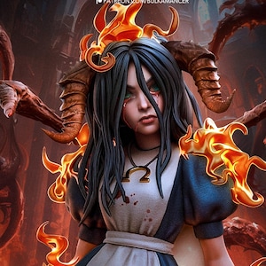 American McGee&#39;s Alice Painted 3D Model Collectible