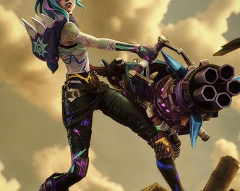Arcane Fractured Jinx Painted 3D Model Collectible