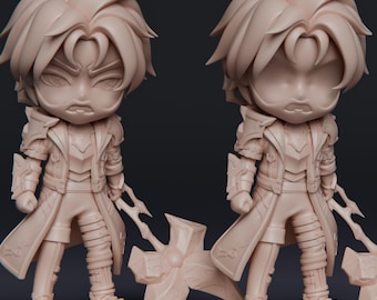 Arcane Chibi Jayce Unpainted 3D Figure DIY Kit