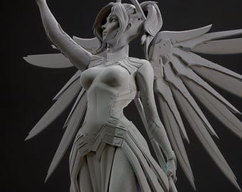 Overwatch Mercy Unpainted 3D Figure DIY Kit