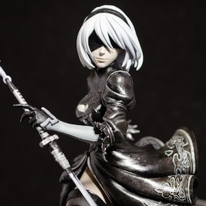 Nier Automata 2B Painted 3D Model Collectible