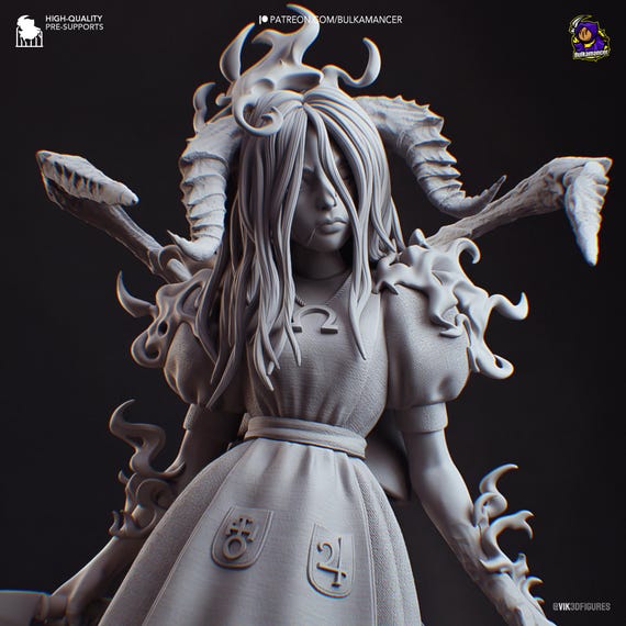 アリス イン ナイトメア American McGee's Aliceフィギュア American Mcgee's Alice Unpainted 3D Figure DIY Kit - Etsy