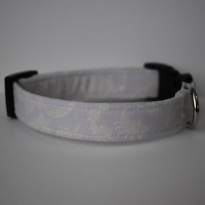 The &quot;Lavender Swirl&quot; | Fabric Dog Collar | Adjustable Dog Collar | Purple Dog Collar