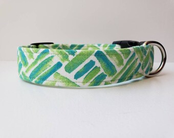 The "Brushstroke" | Fabric Dog Collar | Adjustable Dog Collar