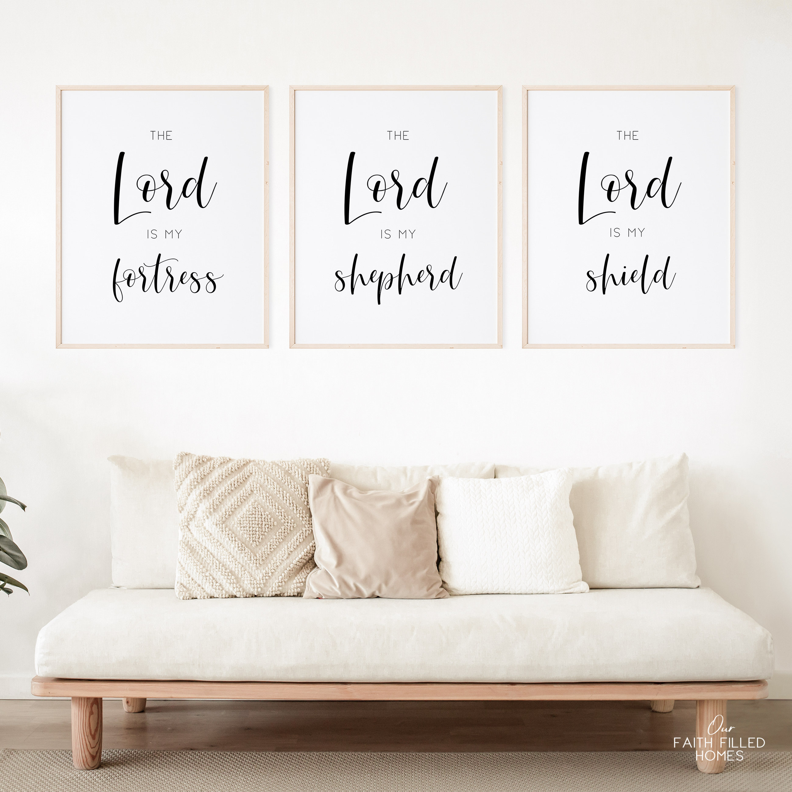 Scripture Set Modern Scripture Wall Art Minimal Christian Etsy