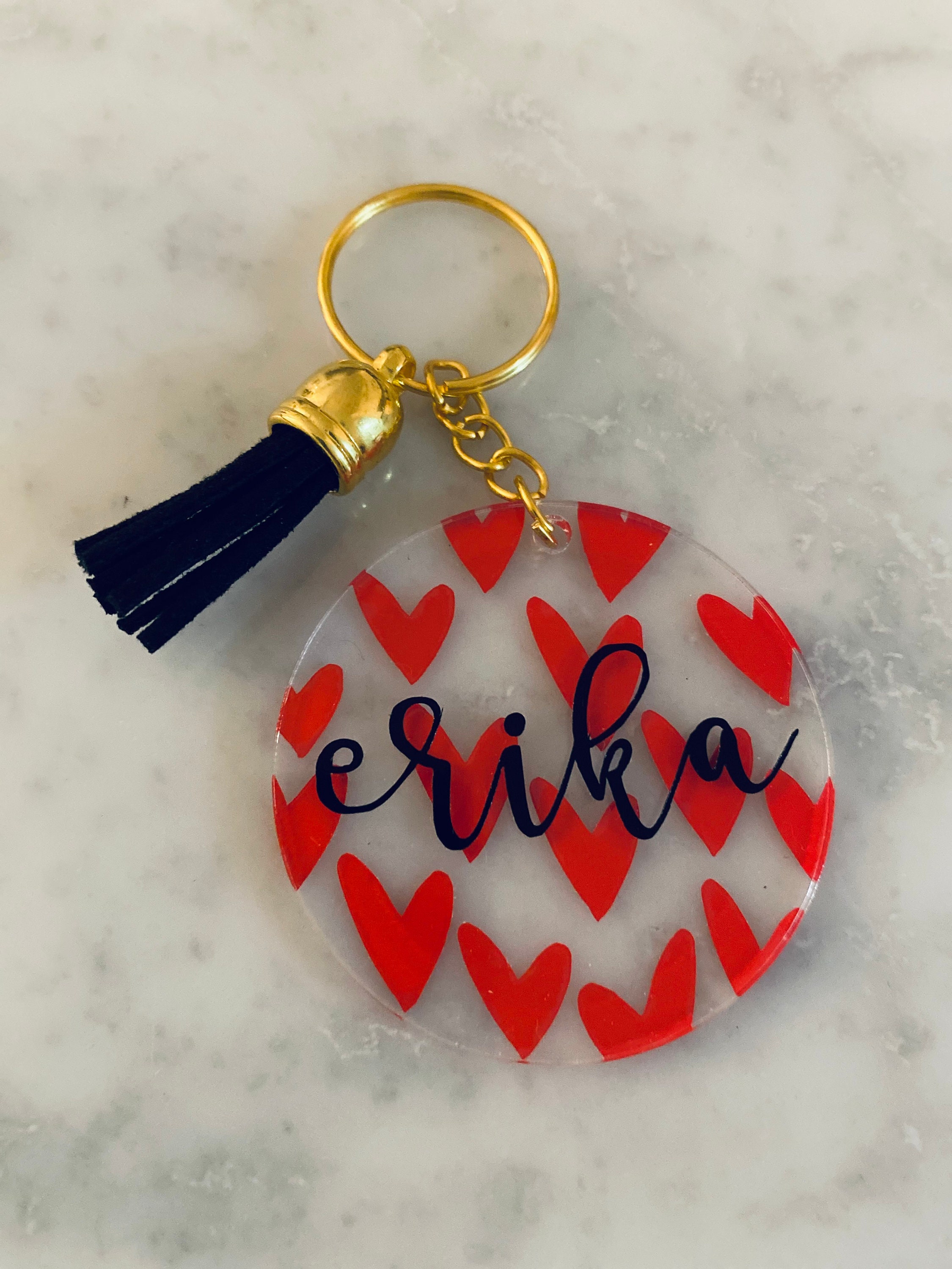 Acrylic Customized Key Chain 2 inches tall Personalized Etsy