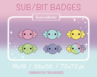 Twitch Sub Badges / Bit Badges Collezione Sweet