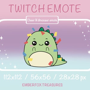 Twitch|Discord|YouTube cute lil&#39; cheer dinosaur emote