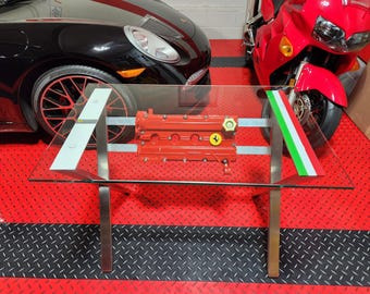 Ferrari 308 Mondial V8 right side engine valve Table - Handcrafted Unique Automotive Decor