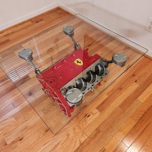 Ferrari 308 Mondial V8 Engine Block Coffee Table - Handcrafted Unique ...