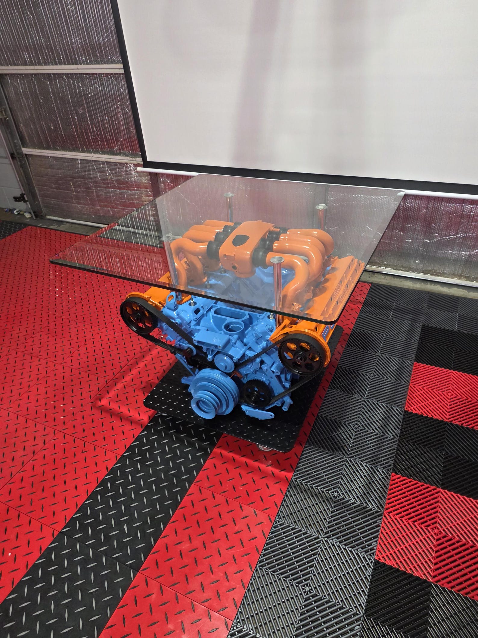 V8 Engine Table-gulf Inspired Colors - Etsy