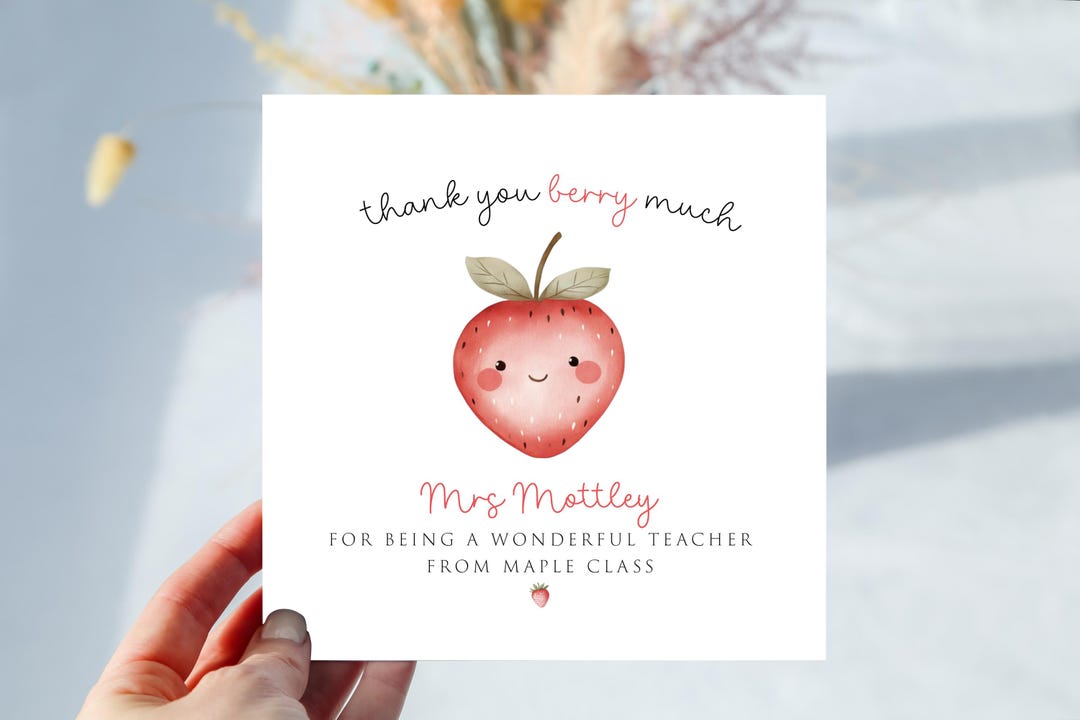 Personalised Teacher Thank You Card - End of Term Card - Thank You ...