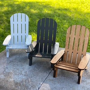 1/6 wood Adirondack chair for dolls, elf prop, doll furniture, doll chair, Playscale doll chair, 1:6 doll chair,  1/6 Adirondack chair