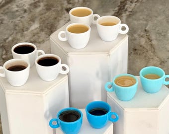 1:3 scale coffee cup, coffee for 1/3 dolls, fake coffee cup for doll, Byers Caroler prop, 16” dolls, 18” doll prop, 20” doll drink