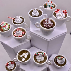 Mini 1/3rd  scale hot cocoa. Perfect elf prop. Christmas elf prop, 12”, 14”  doll prop,  Several varieties to choose from. sold individually