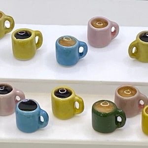 1:6 scale mini coffee cup 1/12 coffee cup, drinks for 6&quot;-12” doll, playscale, action figure, mini coffee, drinks for dolls, elf prop