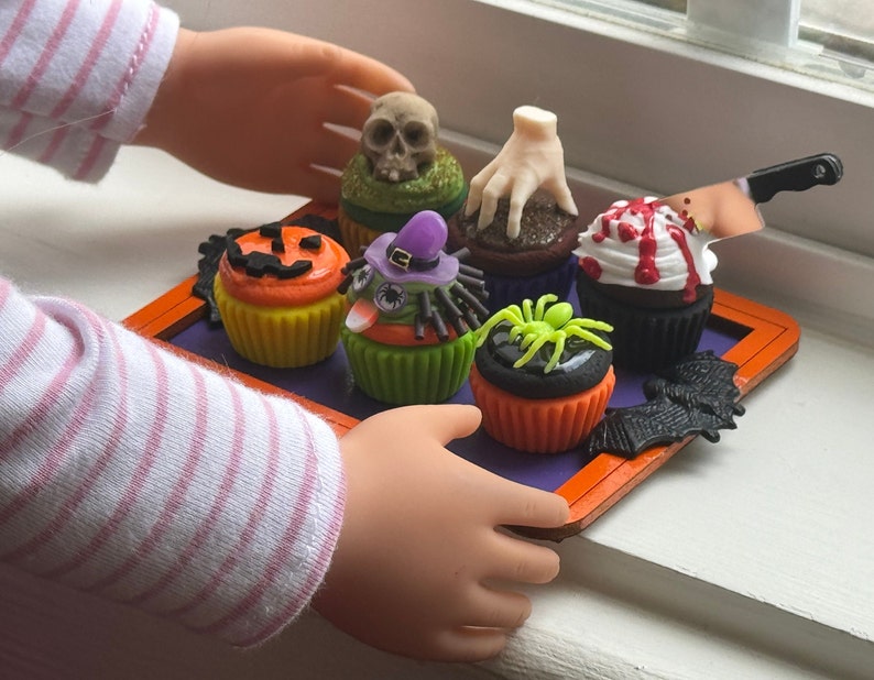 Sample photo with 18” doll hands to show scale. This particular set is sold in a separate listing