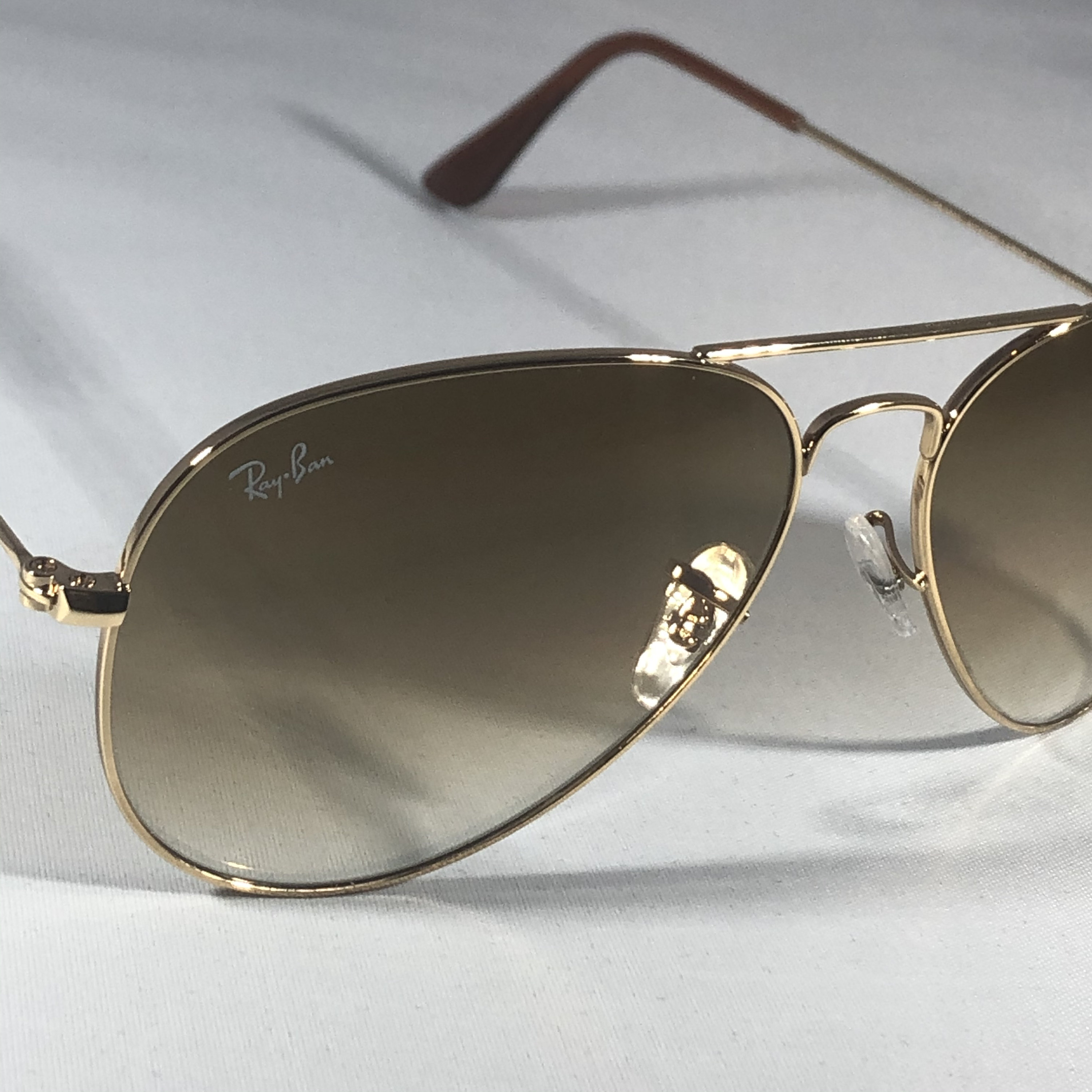 RayBan Aviator Gold Frame Sunglasses RB3025 001/51 with Brown Etsy