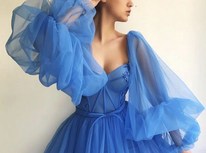 Blue Fairy Tulle Lace Dress Prom Evening Dress Party Dress | Etsy