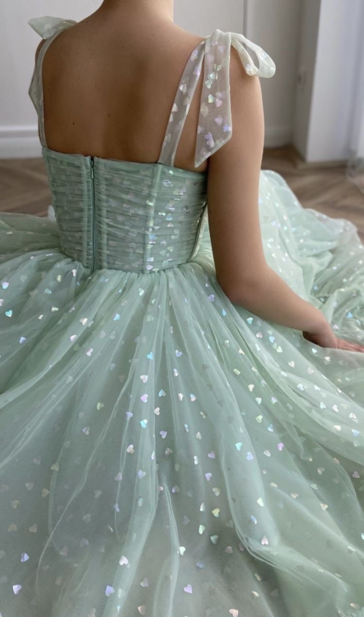 Mint Green Tulle Cocktail Dress / Green Prom Dress/party Etsy
