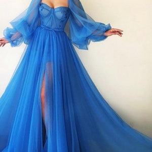 Blue Fairy Tulle Lace Dress Prom Evening Dress Party Dress - Etsy