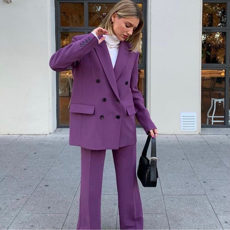 Queen Letizia looks lovely in lilac trouser suit for WCRD  Queen Letizia  Style