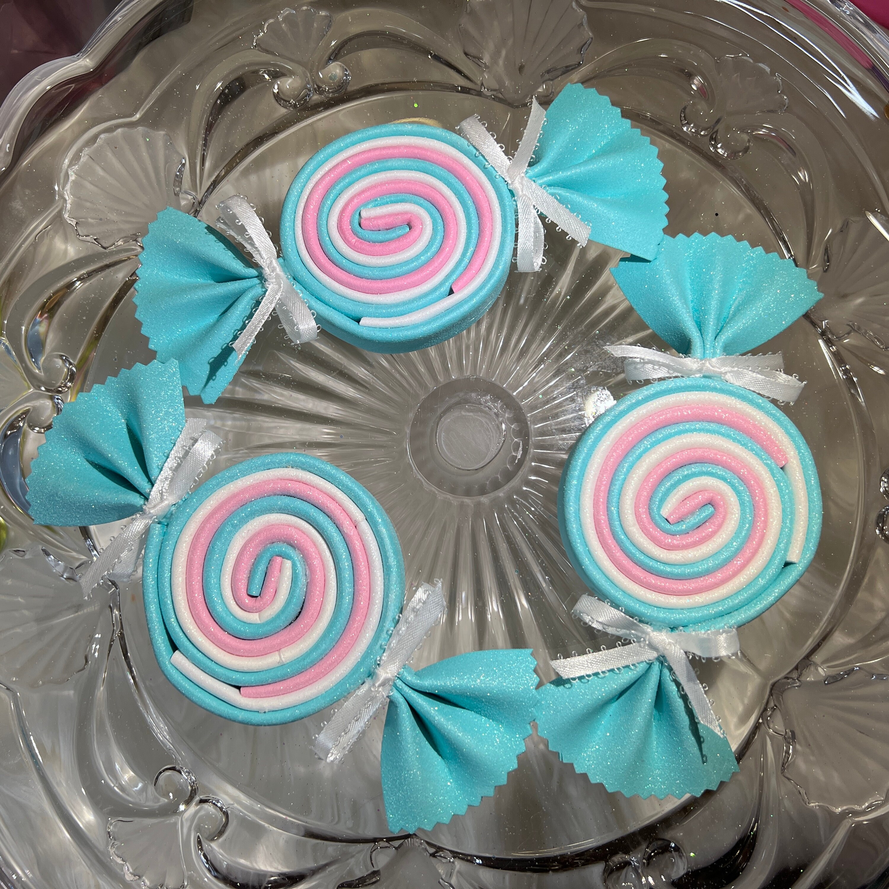 Glittered Foam Lollipop and Candy