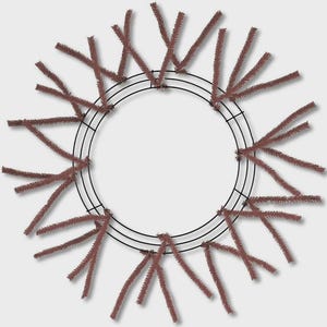 15&quot; Wire, 25&quot; OAD Pencil Work Wreath Frame