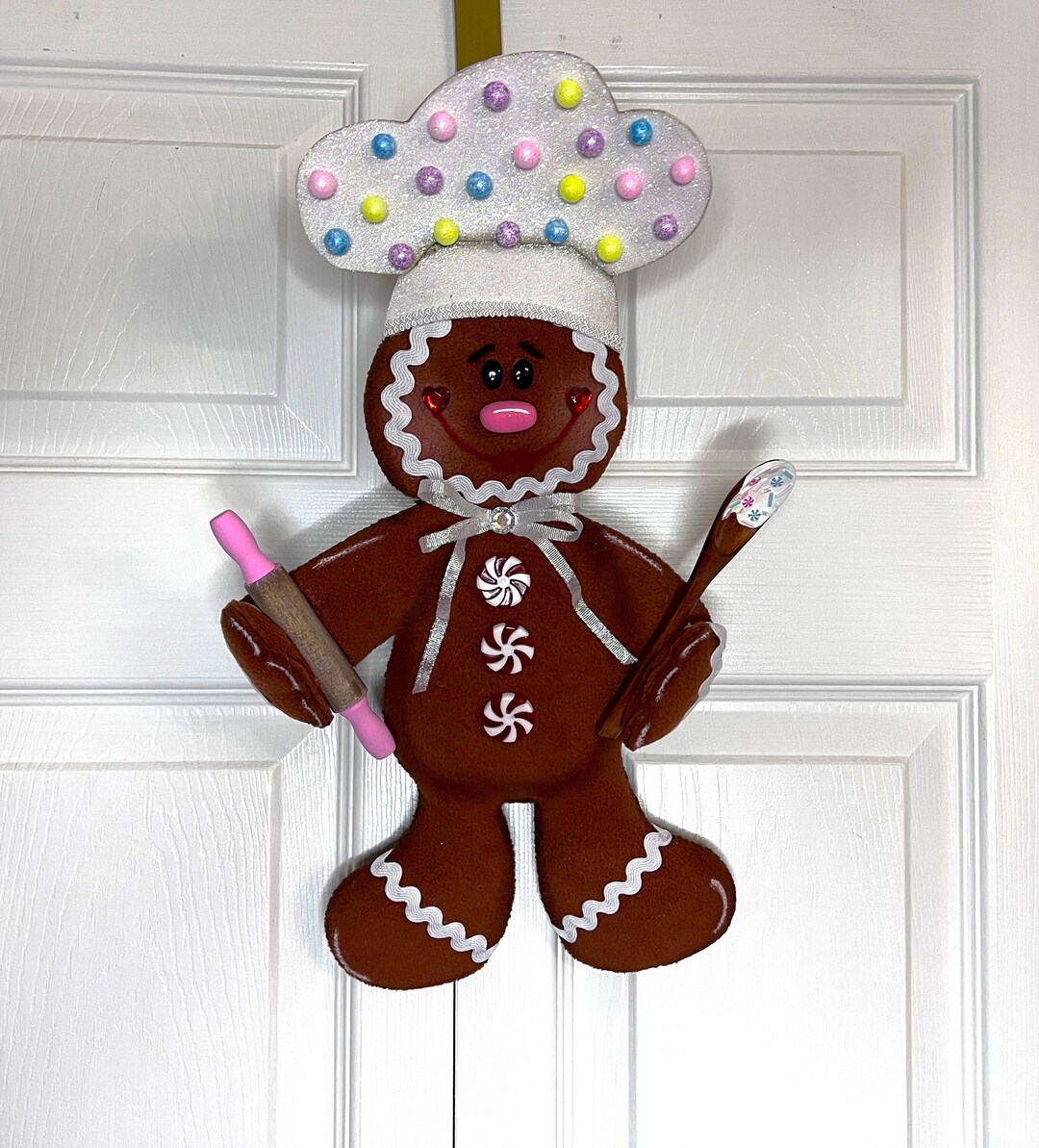 Gingerbread Man Baker Wreath Attachment: Home Decor Ornament - Etsy