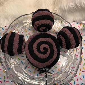 Decorative Yarn Balls & Lollipop Embellishment/Attachment, Black-Brown Balls/Lollipop Ornament, Fall/Autumn Home Decor, Tiered Tray Decor