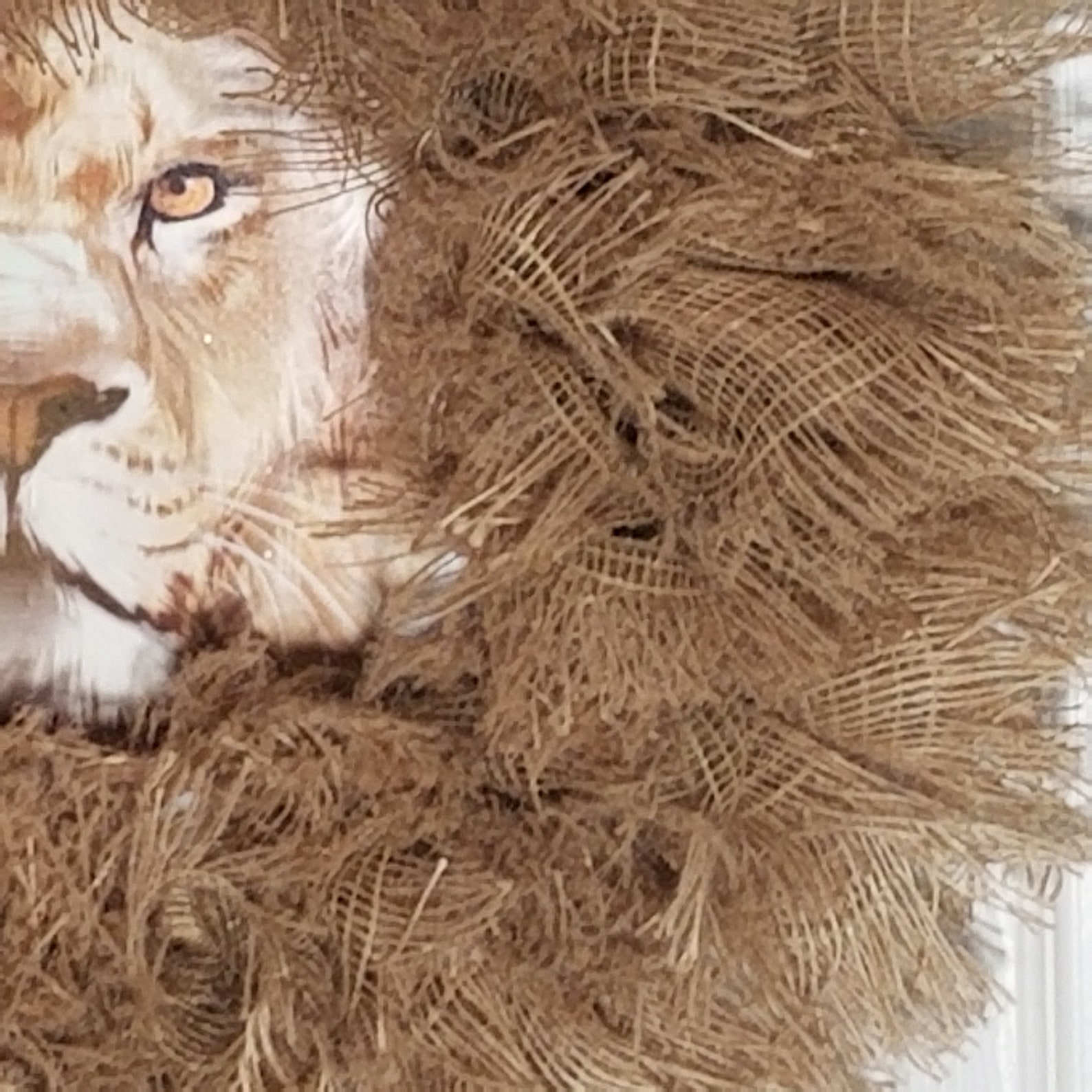 Burlap Lion Wreath for Your Front Door Walkersville Lion - Etsy UK