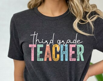 T-shirt voor leraar derde leerjaar: cadeau terug naar school