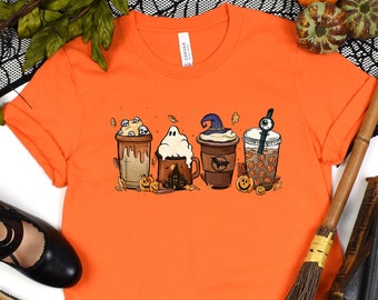 Halloween Coffee Shirt: Spooky Latte Tee, Coffee Lover Gift