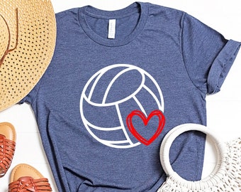 Volleyball Heart T-Shirt: Sport Fan Tee