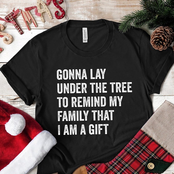 Mens gifts for Christmas, Funny Christmas Shirt for Men, Mens Christmas Tee, Lay Under The Tree Xmas Tee, Family Shirts, Gift for Husband