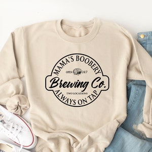Brewing Co Sweatshirt, Funny Breast Feeding Crewneck Sweatshirt, Mama&#39;s Boobery Pullover, New Mom Sweatshirt, Mother&#39;s Day Sweatshirt Gift