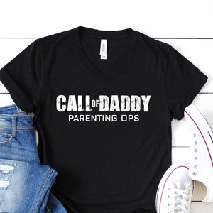 Call Of Daddy Shirt, Fathers Day Shirt, Fathers Day Ideas, Gamer Dad Call Of Daddy Parenting Ops Shirt, Funny Fathers Day Camo Shirt