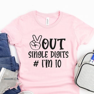 10th Birthday Shirt, Ten Year Old Birthday Gift, Tenth Birthday Gift, Birthday Party, 10th Girl Birthday Tee, Birthday Boy, 10 Double Digits