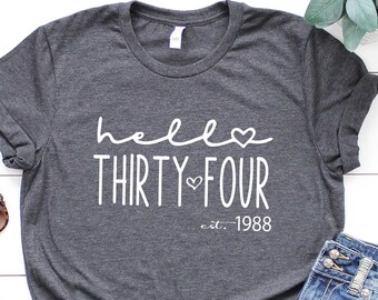 34th Birthday Shirt For Him - Retro 1991 Vintage Design, Customizable