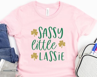 Kids St. Patrick's Day Shirt: Sassy Little Lassie Tee