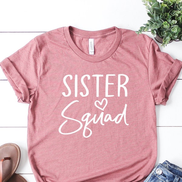 Sister Squad Shirts, Best Friend Shirts, Matching Sister Shirts, Sorority Friends, Birthday Best Friend, Besties Shirt Cute Friend Shirts