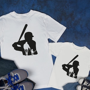 Dad and Son Matching Shirt, Father Son Baseball Matching Shirt, Baseball Player Gift, Father&#39;s Day Gift, Father Son Outfit, Gift for Him