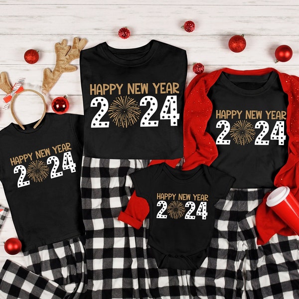 New Years Shirt, New Year 2024 Shirts, Family New Years Sweatshirt, Custom New Years Long Sleeve Shirt, Kids 2024 Shirt, Kids New Year Shirt