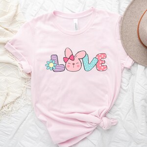 Love Bunny Shirt, Easter Love Bunny Shirt, Easter Shirt, Cute Bunny Shirt, Mommy Kids Matching Shirt Bunny Shirt, Rabbit Shirt, Easter Gifts