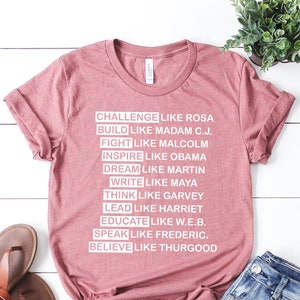 Black Leaders Shirt,  Black History, BLM Shirt, Dream Like Martin Shirt, Inspire Like Obama Tee, Black History Month Long Sleeve Shirt