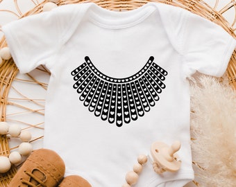 RBG 'I Dissent' Heart Collar Baby Onesie - Feminist Gift