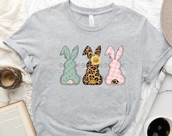 Leopard Easter Bunny Shirt, Easter Women Tee, Leopard Bunnies Shirt For Woman,Cute Easter Shirt, Toddler Easter Shirt, Easter Matching Shirt